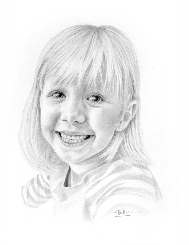 pencil portrait girl 3